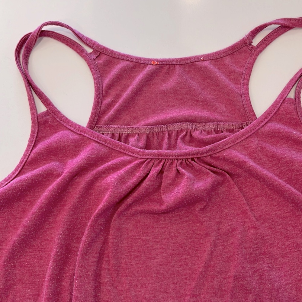 XL pinkish plum heather tank top